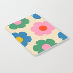 Such Cute Flowers Colorful Retro Pop Floral Pattern Notebook Gallery Image 2