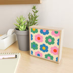 Such Cute Flowers Colorful Retro Pop Floral Pattern Mini Art Print Gallery Image 2