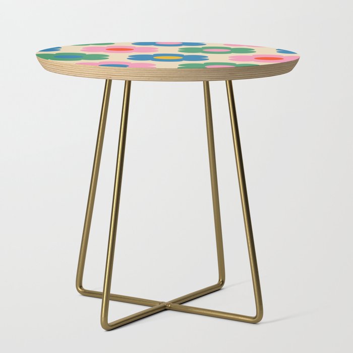 Such Cute Flowers Colorful Retro Pop Floral Pattern Side Table Gallery Image 1