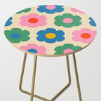 Such Cute Flowers Colorful Retro Pop Floral Pattern Side Table Gallery Image 2