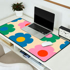 Such Cute Flowers Colorful Retro Pop Floral Pattern Desk Mat Gallery Image 2