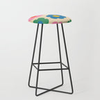 Such Cute Flowers Colorful Retro Pop Floral Pattern Stool Gallery Image 1