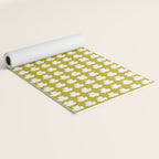 Clovers XX Chartreuse Botanical Pattern Yoga Mat Gallery Image 2