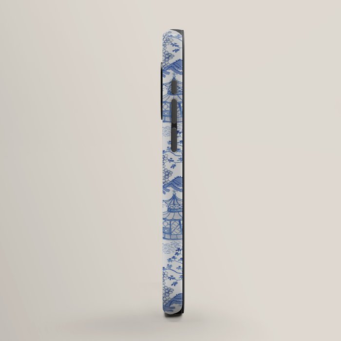 Pagoda Forest Blue and White iPhone Case Gallery Image 2