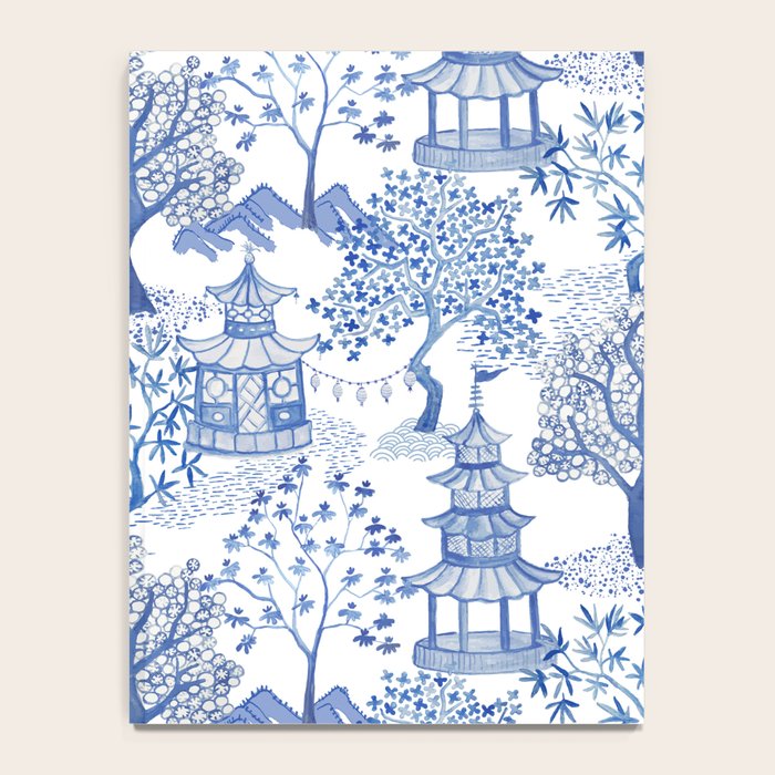 Pagoda Forest Blue and White Notebook Gallery Image 4