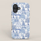 Pagoda Forest Blue and White iPhone Case Gallery Image 1