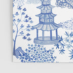 Pagoda Forest Blue and White Poster Gallery Image 3