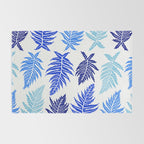Inked Ferns - Blue Palette Rug Gallery Image 2