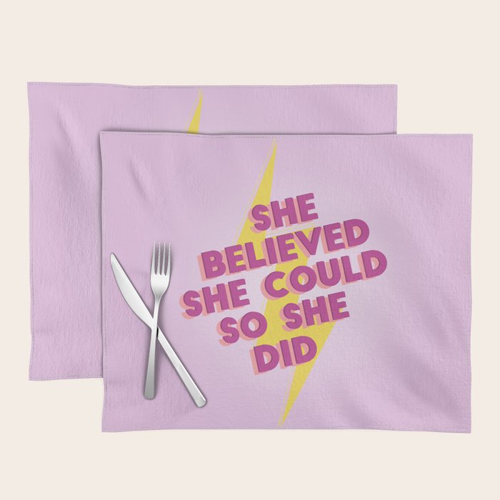 she believed she could Placemat Gallery Image 1