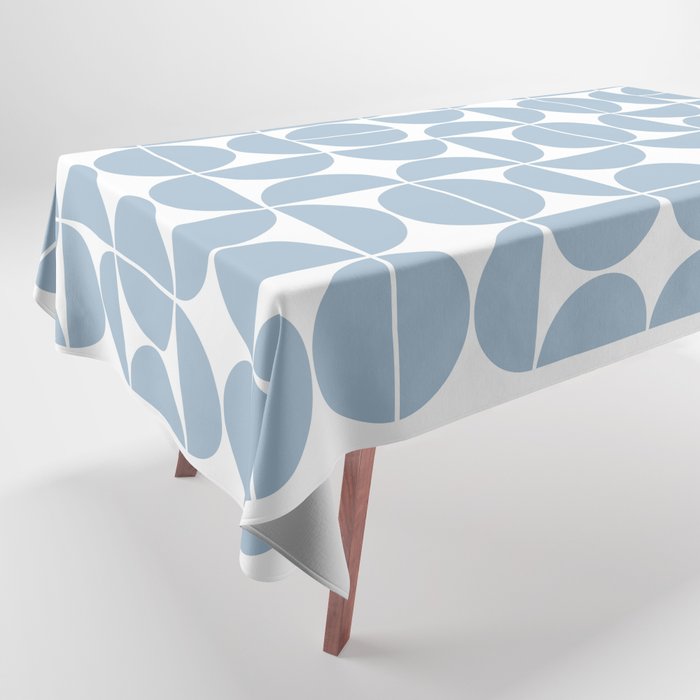 Mid Century Modern Geometric 04 Soft Blue Tablecloth Gallery Image 1
