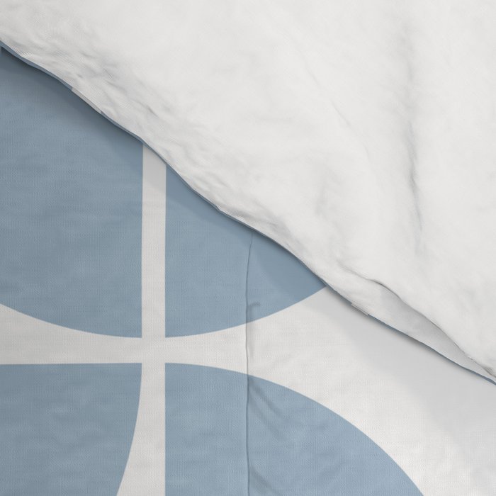 Mid Century Modern Geometric 04 Soft Blue Comforter Gallery Image 4