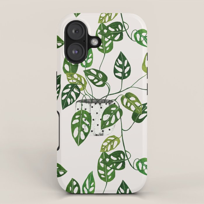 Monstera obliqua interior plant iPhone Case Gallery Image 1