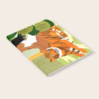 Just You & Me | Tiger Urban Jungle Friendship | Wild Cat Bohemian Black Woman with Pet  Notebook Gallery Image 2