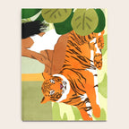 Just You & Me | Tiger Urban Jungle Friendship | Wild Cat Bohemian Black Woman with Pet  Notebook Gallery Image 4