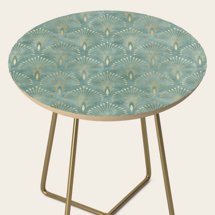 Art Deco, Decorative Leaf Pattern Side Table Gallery Image 2