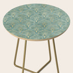 Art Deco, Decorative Leaf Pattern Side Table Gallery Image 2