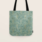 Art Deco, Decorative Leaf Pattern Tote Bag Gallery Image 1