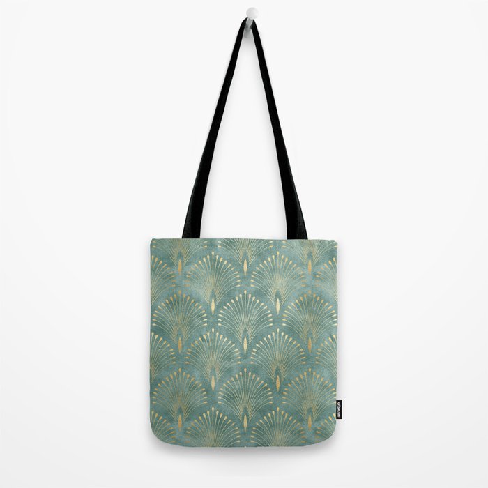 Art Deco, Decorative Leaf Pattern Tote Bag Gallery Image 2
