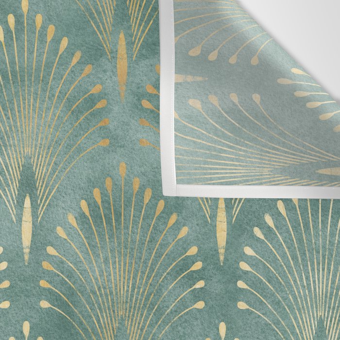 Art Deco, Decorative Leaf Pattern Wall Tapestry Gallery Image 3
