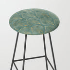 Art Deco, Decorative Leaf Pattern Stool Gallery Image 2