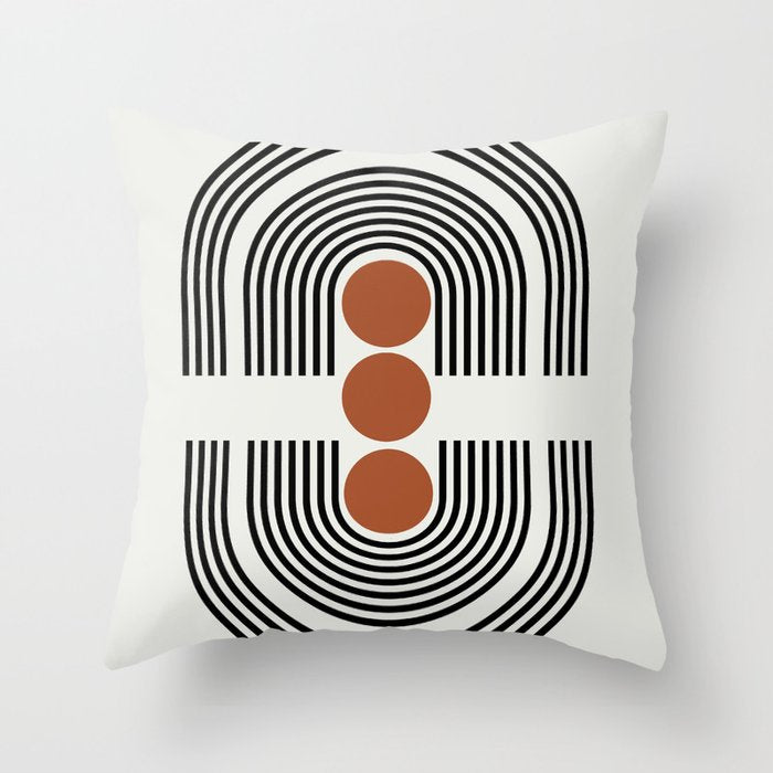 mid-century arch  Throw Pillow Gallery Image 1