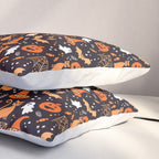 Halloween party illustrations orange, black Pillow Sham Gallery Image 3