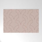 Terracotta retro lines Welcome Mat Gallery Image 1