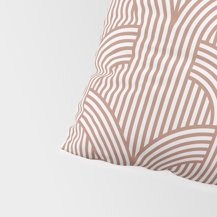 Terracotta retro lines Pillow Sham Gallery Image 4