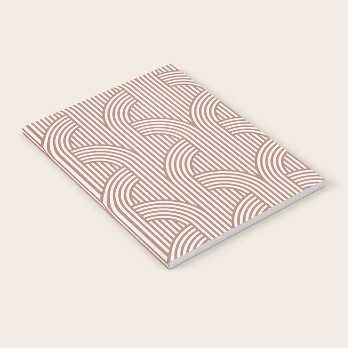 Terracotta retro lines Notebook Gallery Image 1