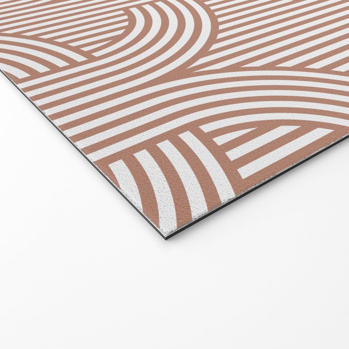 Terracotta retro lines Welcome Mat Gallery Image 2