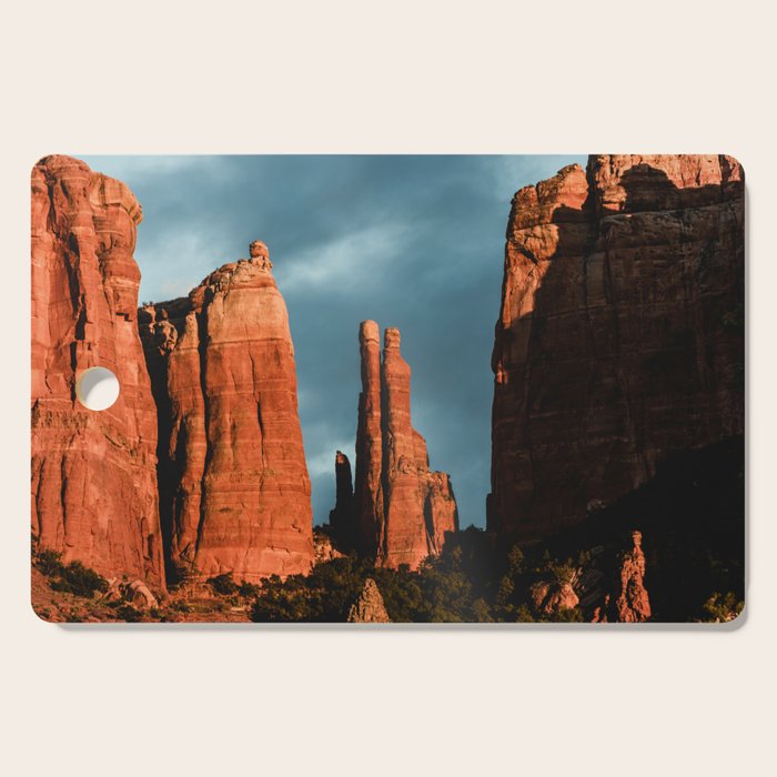 Sedona Vortex - Chimney Rock Desert Photography Cutting Board Gallery Image 1