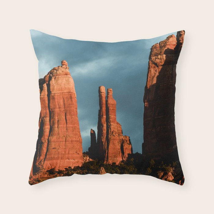 Sedona Vortex - Chimney Rock Desert Photography Throw Pillow Gallery Image 6