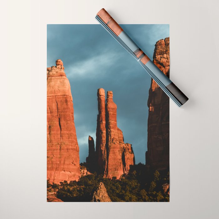 Sedona Vortex - Chimney Rock Desert Photography Wrapping Paper Gallery Image 1
