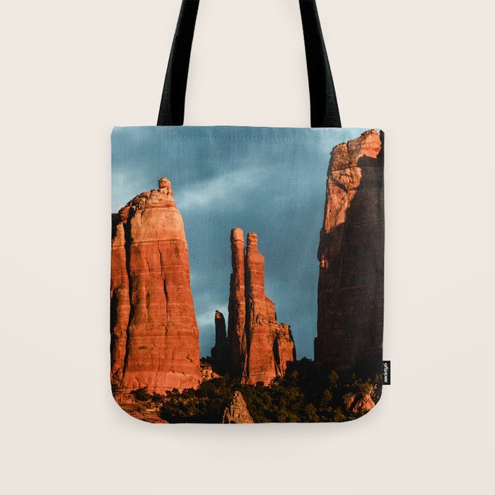 Sedona Vortex - Chimney Rock Desert Photography Tote Bag Gallery Image 1