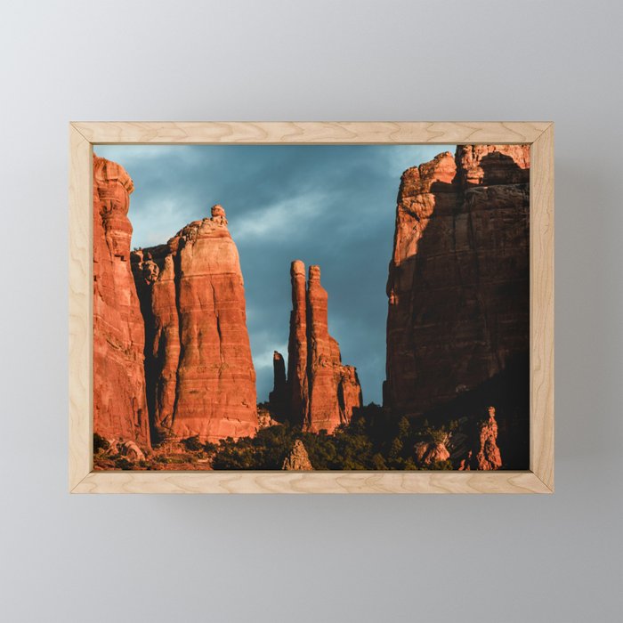 Sedona Vortex - Chimney Rock Desert Photography Mini Art Print Gallery Image 1
