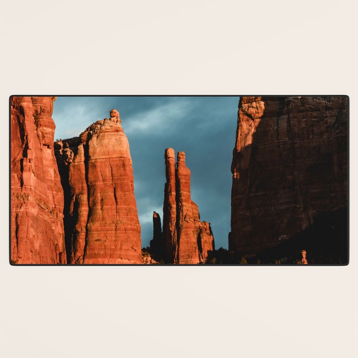 Sedona Vortex - Chimney Rock Desert Photography Desk Mat Gallery Image 3