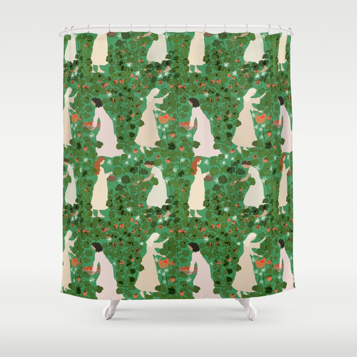 Tomato Girl Summer Part 2 Shower Curtain Gallery Image 1