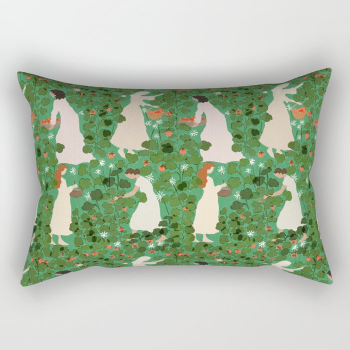 Tomato Girl Summer Part 2 Rectangular Pillow Gallery Image 2