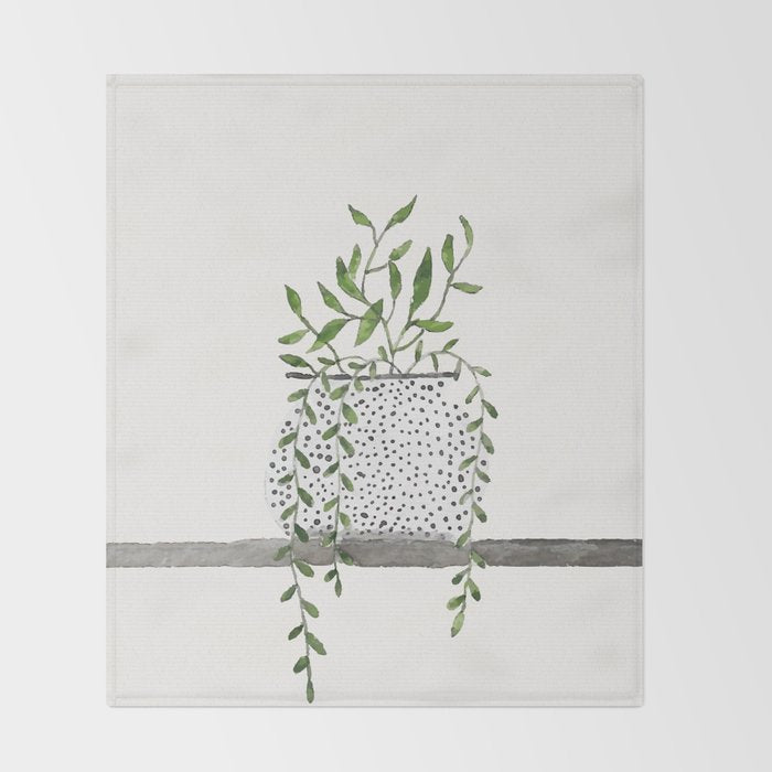 Vase 2 Throw Blanket Gallery Image 2