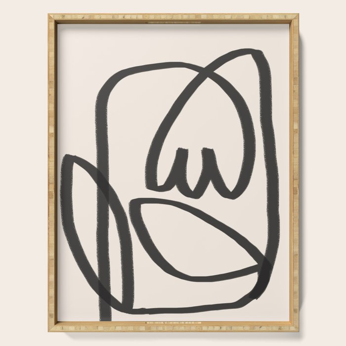 Abstract Tulip Serving Tray Gallery Image 1
