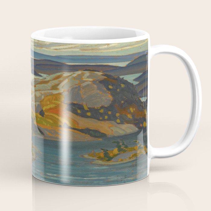 Canadian Landscape Oil Painting Franklin Carmichael Art Nouveau Post-Impressionism Grace Lake 1931 Coffee Mug Gallery Image 1