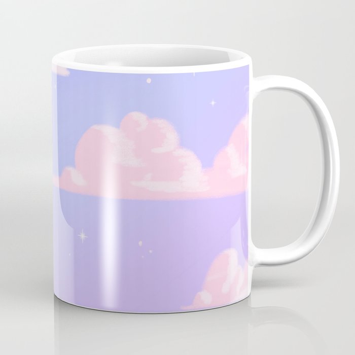 Pink Clouds Purple Sky Lo Fi Coffee Mug Gallery Image 1