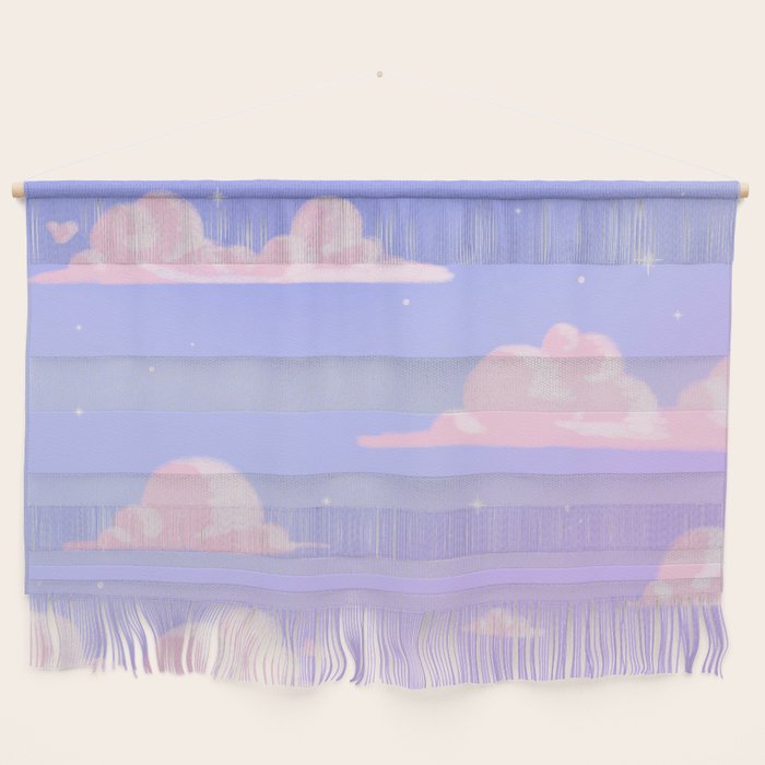Pink Clouds Purple Sky Lo Fi Wall Hanging Gallery Image 1