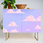 Pink Clouds Purple Sky Lo Fi Credenza Gallery Image 1