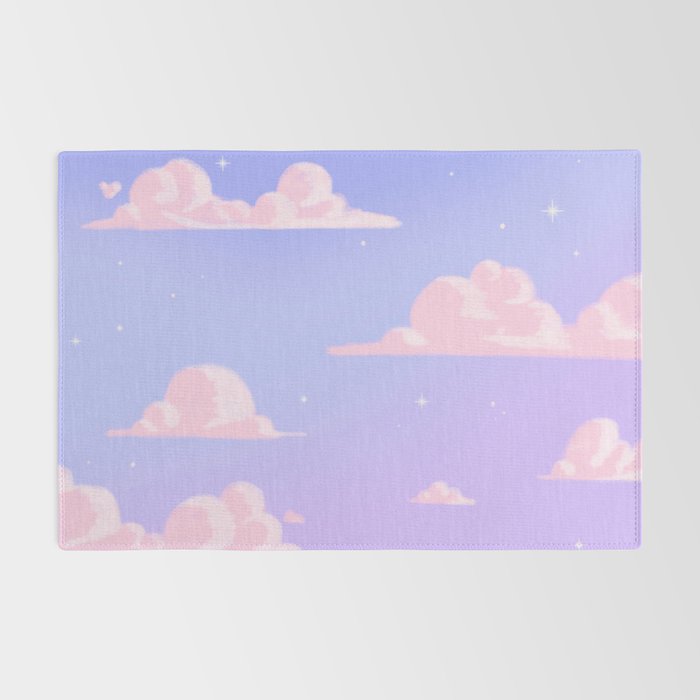 Pink Clouds Purple Sky Lo Fi Rug Gallery Image 2