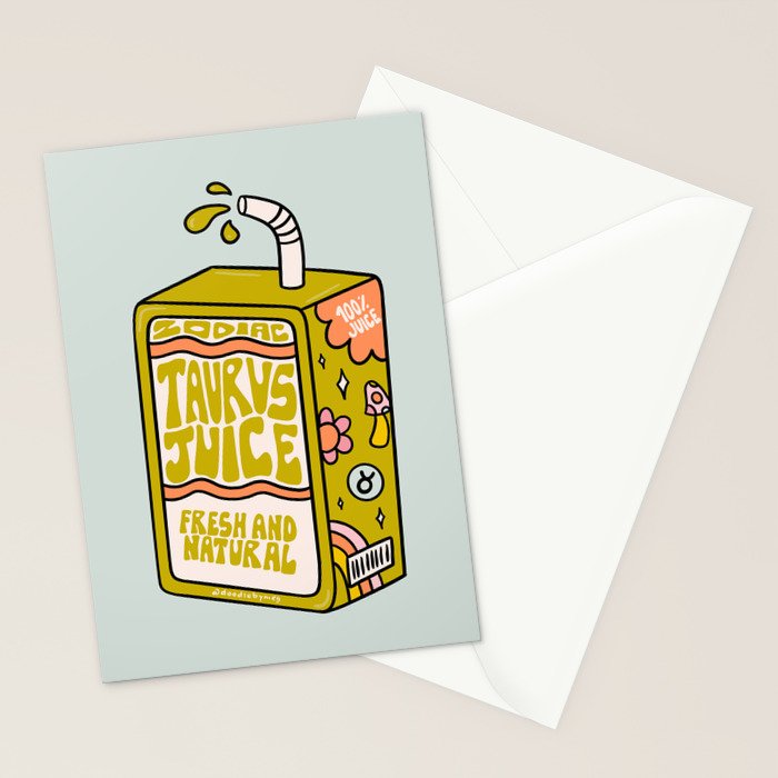 Taurus Juice Box Stationery Card Gallery Image 2
