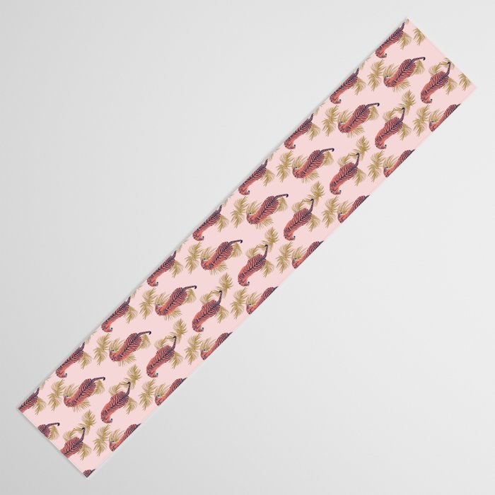 Paisley Tiger - soft pink & gold Table Runner Gallery Image 3