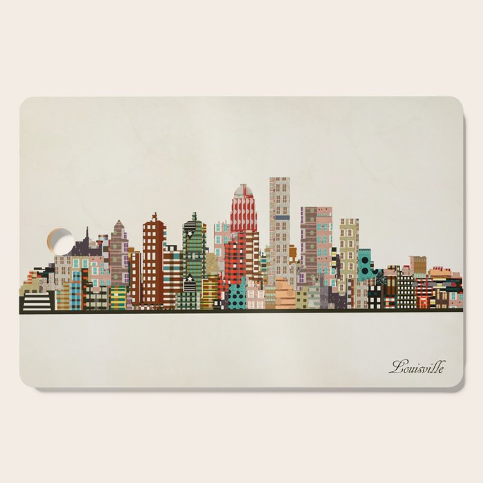 louisville kentucky skyline Cutting Board Gallery Image 1