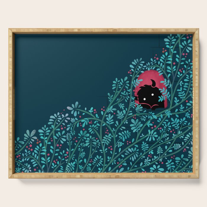 Introvert (Monster in the Window) Serving Tray Gallery Image 1