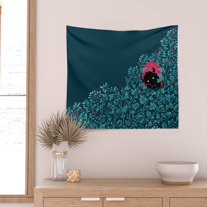 Introvert (Monster in the Window) Wall Tapestry Gallery Image 2